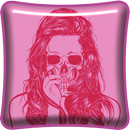 Rose Skulls Mur vidéo APK