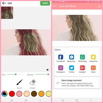 Hair color changer - Try different hair colors 截图 1