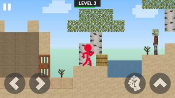 Stickman Vs Zombie Block Craft 스크린샷 2