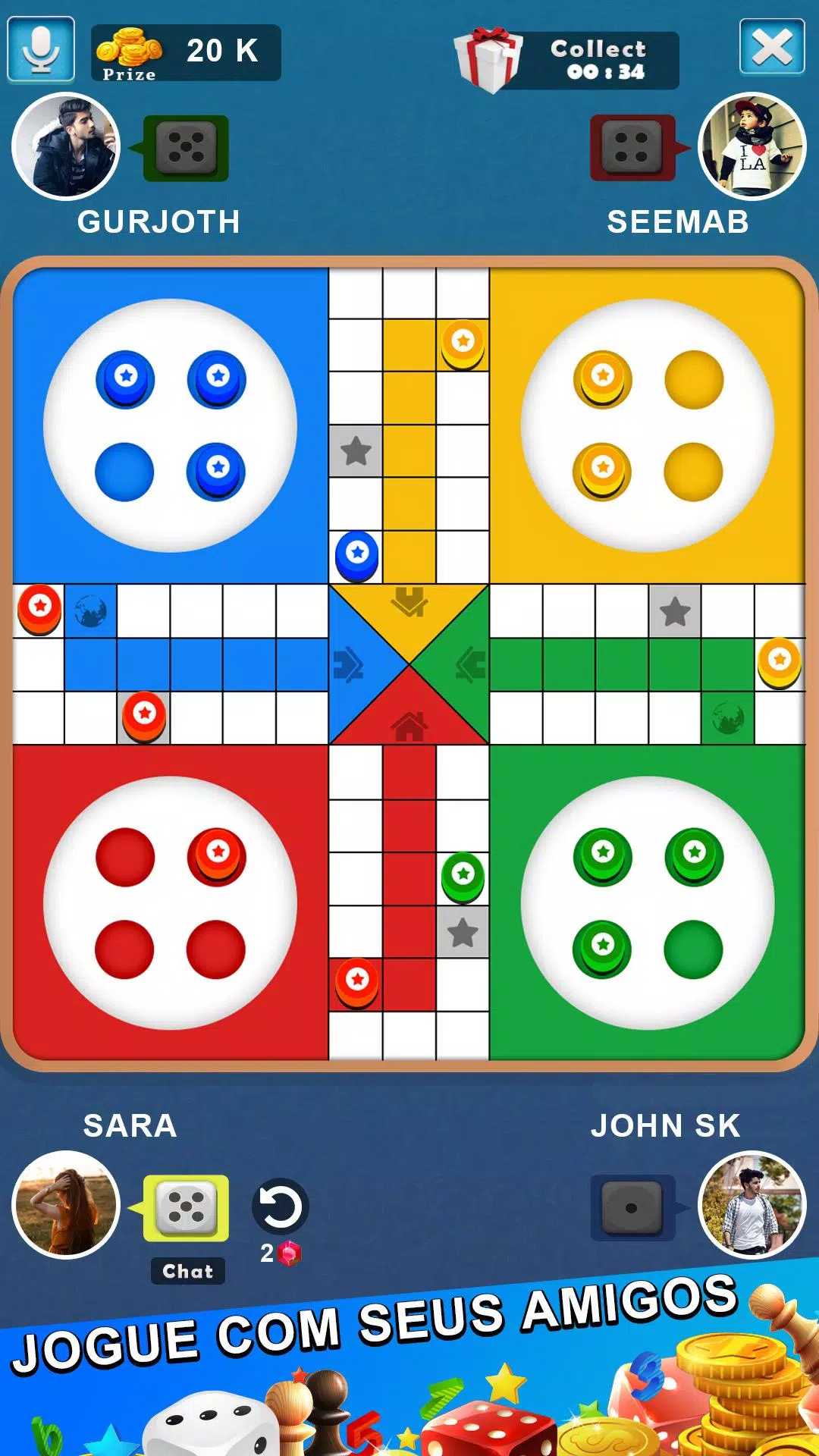 Ludo Time Free Online Ludo Game com bate papo por voz versão móvel