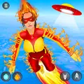 Flying Fire Hero Police Robot