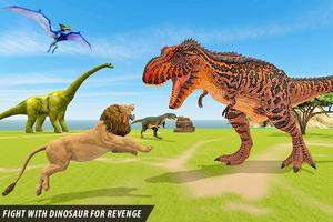 Lion vs Dinosaur Animal Fight স্ক্রিনশট 2