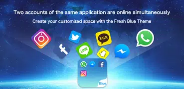 Dual Space - Multi Accounts & Fresh Blue Theme
