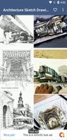 Architecture Sketch Drawing постер