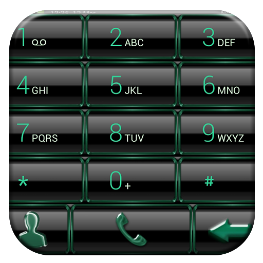 Dialer Theme GlassFrameBGreen