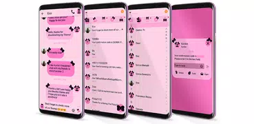 Tema SMS Laços Escuro - rosa