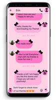 SMS Theme Ribbon Black - pink Affiche