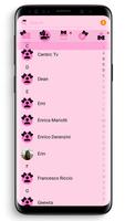 SMS Theme Ribbon Black - pink ảnh chụp màn hình 2