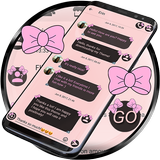 SMS Theme Ribbon Pink messages