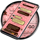 SMS Theme Love Chocolate pink APK