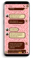 SMS Theme Love Chocolate pink 포스터
