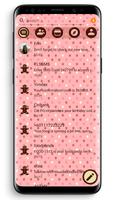SMS Theme Love Chocolate pink screenshot 1