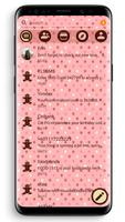 SMS Theme Love Chocolate pink ảnh chụp màn hình 1