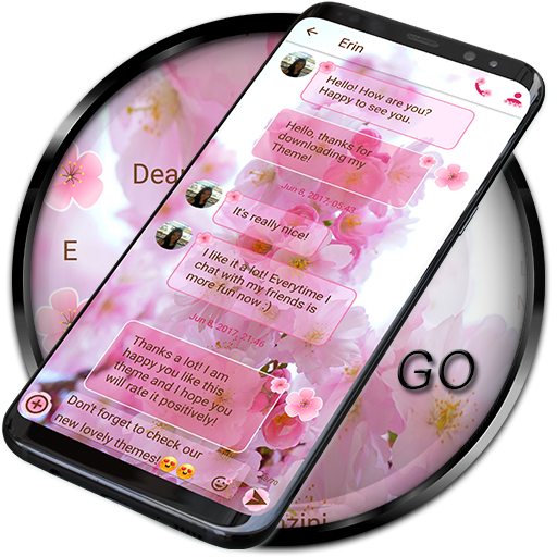 SMS tema amor cereja - flor