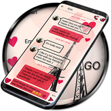 SMS Theme Love Paris - pink Zeichen