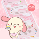 SMS Theme Rabbit Fluffy Pink APK