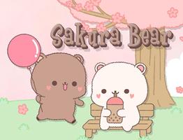 SMS Theme Sakura Bears message captura de pantalla 3