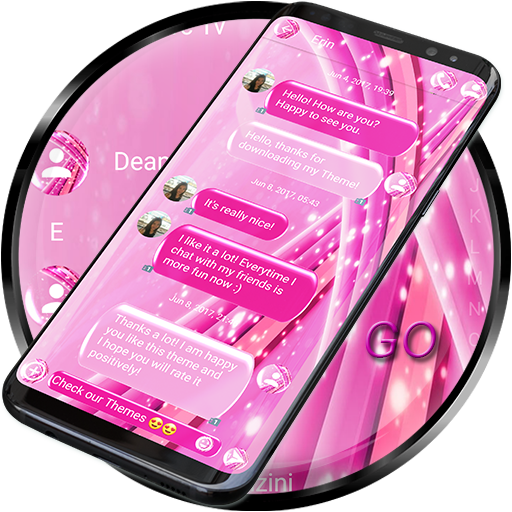 Tema SMS cintilante rosa