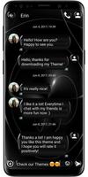 SMS Theme Sphere Black - chat Affiche