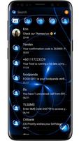 SMS Theme Sphere Blue - black ảnh chụp màn hình 1