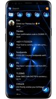SMS Theme Sphere Blue - black capture d'écran 1
