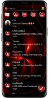 SMS Theme Sphere Red - black Screenshot 1