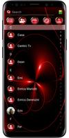 SMS Theme Sphere Red - black ảnh chụp màn hình 2