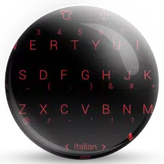 Keyboard Theme Flat Black Red