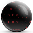 Keyboard Theme Flat Black Red APK