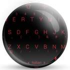 ikon Keyboard Theme Flat Black Red