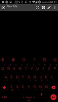 Keyboard Theme Flat Black Red poster