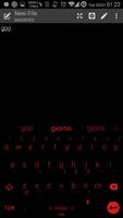 Keyboard Theme Flat Black Red screenshot 2