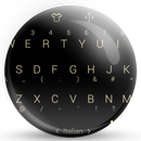 Keyboard Theme Flat Black Gold APK