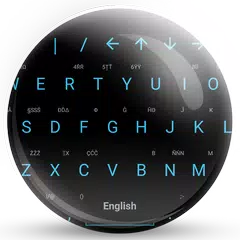 Keyboard Theme Flat Black Blue APK 下載