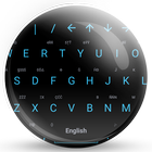 Keyboard Theme Flat Black Blue icono