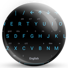 Keyboard Theme Flat Black Blue icon