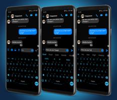 Keyboard Theme Flat Black Blue penulis hantaran