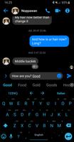 Keyboard Theme Flat Black Blue syot layar 1