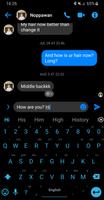 Keyboard Theme Flat Black Blue syot layar 2