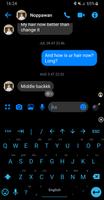 Keyboard Theme Flat Black Blue syot layar 3