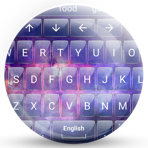 Keyboard Theme Glass Galaxy