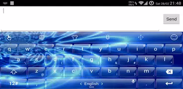 Keyboard Theme Glass Blue Wave