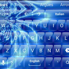 Keyboard Theme Glass Blue Wave APK download