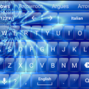 Keyboard Theme Glass Blue Wave APK