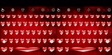 Keyboard Theme V Love Hearts