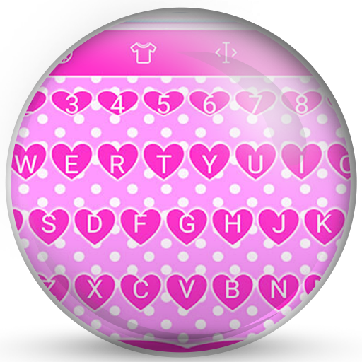 Keyboard Theme Pink Hearts