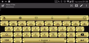 Keyboard Theme Metallic Gold