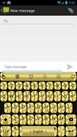 Keyboard Theme Metallic Gold Cartaz