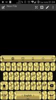 Keyboard Theme Metallic Gold capture d'écran 1