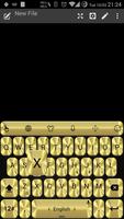 Keyboard Theme Metallic Gold capture d'écran 2